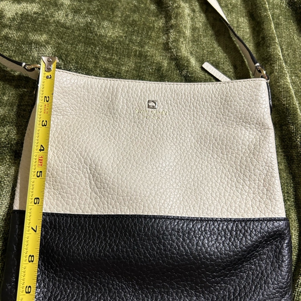 Kate Spade Ivory and Black Leather Crossbody Purse - Picture 3 of 10